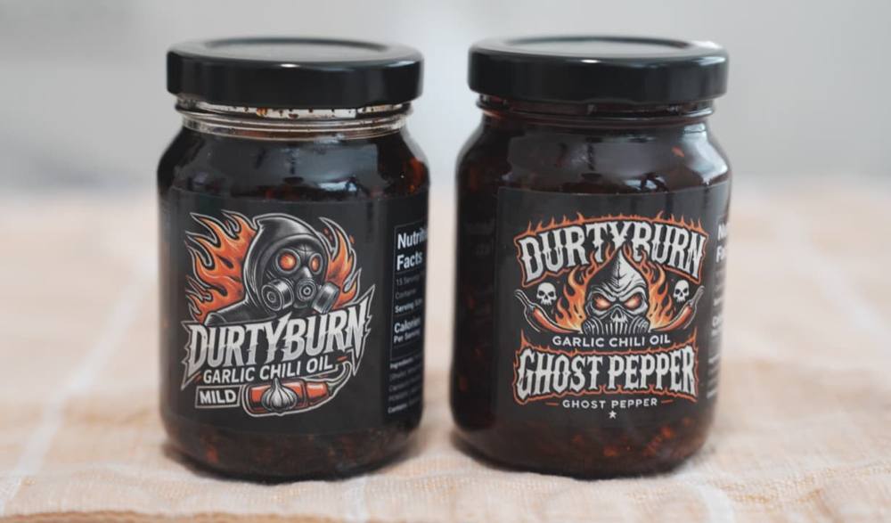 DurtyBurn Garlic Chili Oil (Mild & Ghost Pepper)